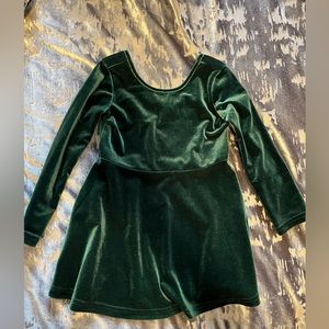 Green velvet 2T dress.